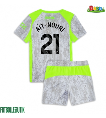 Manchester City Rayan Ait-Nouri #21 Tredjeställ Barn 2025-26 Kortärmad (+ Korta byxor)